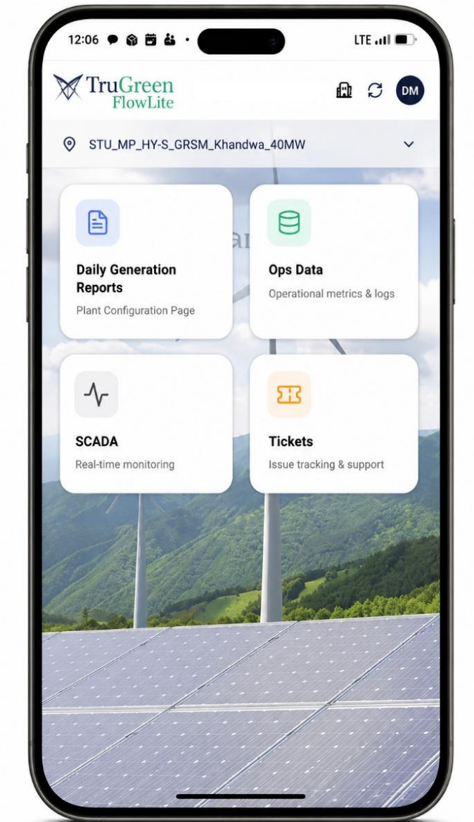 FlowLite mobile — DGR, Ops Data, SCADA and Tickets from the field